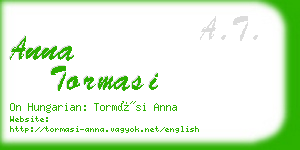anna tormasi business card